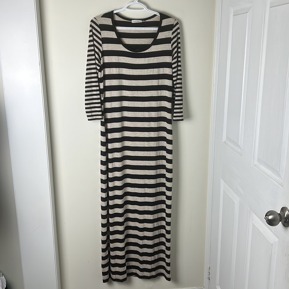 Calvin Klein knit Rugby Stripes Maxi Sweater Dress Size 6 - Picture 5 of 15